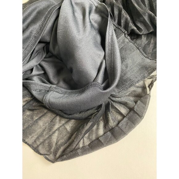 Onyx Nite Black Pleated Spaghetti Strap Mini Dress Size 8 Glam Prom Home Coming - Picture 8 of 16